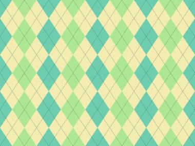 Pastel yeşili, nane ve bej renginde zarif baklava deseni. Tasarımlarınıza klasik bir tarz eklemek veya arka planlar, dokular için mükemmel.