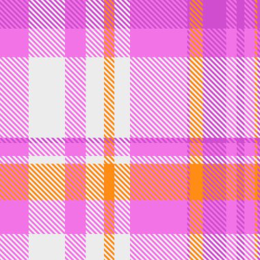 Canlı pembe ve turuncu ekose desenli. Tekstil tasarımı, moda, web sitesi geçmişi ya da cesur, neşeli estetiğe ihtiyaç duyan her proje için mükemmel..