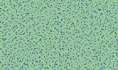 Soyut pastel yeşil arkaplan ve dağınık koyu mavi noktalar. İnternet sitesi afişleri, tekstil baskıları ve eğlenceli markalar için mükemmel. Neşe, enerji ve incelikli karmaşıklığı çağrıştırıyor..