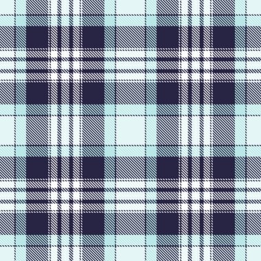 Serin mavi ve beyaz renklerde, kusursuz ekoseli desenler. Tekstil tasarımı, giyim veya web sitesi geçmişi için mükemmel..