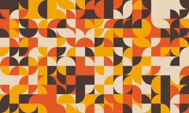 Canlı orta yüzyıl modern geometrik desen.