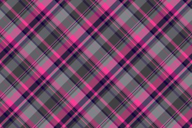 Bebek dikişsiz tekstil kontrolü, Brezilya kumaşı tartan vektörü. İngilizce desen arka plan ekoseli pembe ve gri renk paleti.