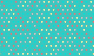 Neşeli pastel puantiyeli benekli desen. Geçmişler, tekstil, web siteleri ya da eğlenceli, eski tarz bir tasarım için mükemmel. Bu canlı, tekrarlayan tasarım mutluluk ve enerjiyi çağrıştırıyor..