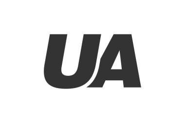 UA Teknik Düzenlenebilir Şirket Markası Yazı Tipi Logosu. Benzersiz tipografik fikirleri olan cesur, fütürist tasarım. Asgari Özel Tür ve Dinamik Harf Değişiklikleri Tanıtım, Baskı ve Kitap Başlıkları