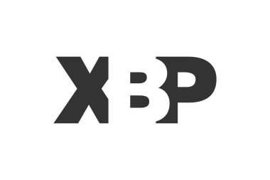 XBP logo tasarımı. Teknoloji girişimleri, danışmanlık, kurumsal markalaşma için ilk harf X B P kalın yazı tipi. Yaratıcı şirket adı, manşet başlıkları tipografi kimliği, moda logoti tipi. Vektör illüstrasyonu.