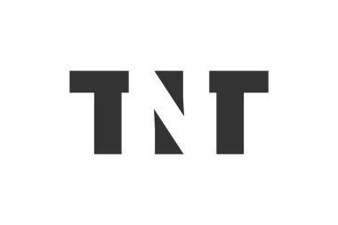 TNT logo tasarımı. Teknoloji girişimleri, danışmanlık, kurumsal markalaşma için ilk harf T N T kalın yazı tipi. Yaratıcı şirket adı, manşet başlıkları tipografi kimliği, moda logoti tipi. Vektör illüstrasyonu.