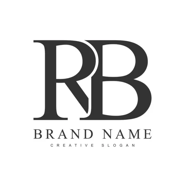 RB modayı logot şablonu. Baş harf r ve b klasik yazı tipi. Şirket adı ya da kimliği için yaratıcı logo. Vektör illüstrasyonu.