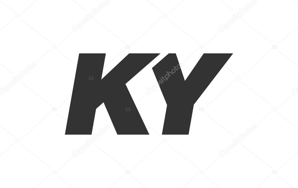 KY Techno Editable Font Logo For Corporate Branding. Bold, Futuristic Design With Unique Typographic Ideas. Minimal Custom Type And Dynamic Letter Variations For Promotion, Printing, And Book Titles