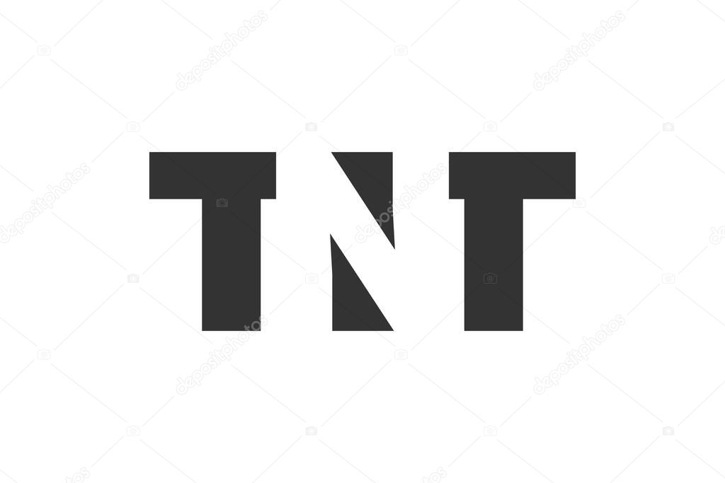 TNT logo design. Initial letter T N T bold font style for tech startups, consulting, corporate branding. Creative company name, headlines typography identity, trendy logotype. Vector illustration.