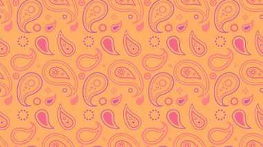 Paisley Boteh 'in tekerrür eden sanatı. Pastel, bir damlacık. Doğa Hindistanlı doğu duvar kağıdı. Çizim ama ulusal çizim.