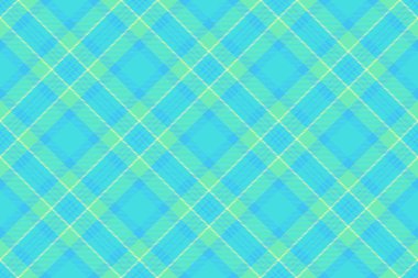 Canlı turkuaz ve nane yeşili ekose desenli. Arkaplan, tekstil tasarımı veya yaz temalı projeler için mükemmel.