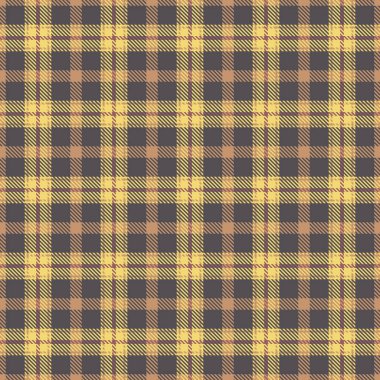 Biz ekose kumaşlı, nötr doku tekstil arka planı. Hint desenli vektör tartanı gri ve sarı renk paletinde kontrol et.