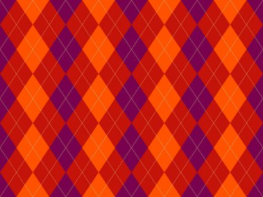 Sonbahar turuncusu ve koyu mor renkli canlı baklava deseni. Düşmüş tasarımlar, arka planlar ya da tekstil için mükemmel. Kalın renkler ve klasik tasarım şık ve şenlikli bir atmosfer yaratır..