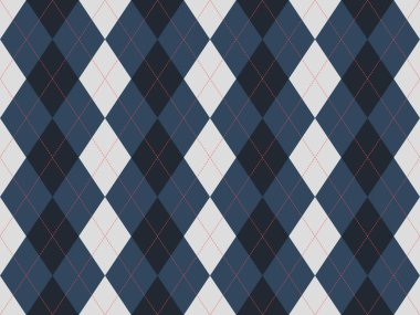 Donanma ve beyazda mercan dikişli zarif baklava deseni. Geçmişi, tekstili ya da moda tasarımları için mükemmel. Modern dokunuşu olan zamansız bir klasik..