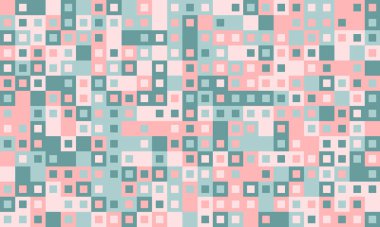 Soyut pastel kare mozaik desen. Web sitesi geçmişi, tekstil baskıları veya modern tasarım projeleri için mükemmel.