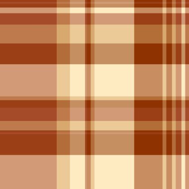 Uzay dokusu tekstil desenini kopyala, gerçek arkaplan vektörü pürüzsüz. Etnik tartan kumaş ekoseli turuncu ve kehribar rengi paleti ile kontrol.