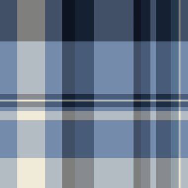 Cinsellik desensiz tekstil, masa örtüsü kontrol dokusu geçmişi. Mavi ve gri renk paletinde biçimlendirilmiş ekose kumaş vektörü.