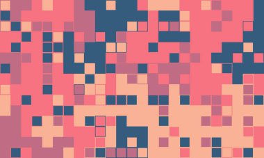 Soyut piksel sanat arkaplanı. Sıcak, sessiz tonlar rahatlatıcı ama dinamik bir görüntü yaratır. Web sitesi tasarımı, sunumları veya desenli kaplama için mükemmel.