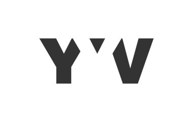 YYV logo tasarımı. İlk harf Y V kalın yazı tipi teknoloji girişimleri, danışmanlık, kurumsal markalaşma için. Yaratıcı şirket adı, manşet başlıkları tipografi kimliği, moda logoti tipi. Vektör illüstrasyonu.