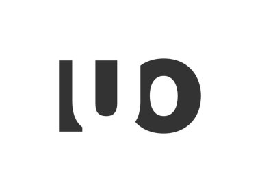 IUO logo tasarımı. Teknoloji girişimleri, danışmanlık, kurumsal markalaşma için ilk harf I O kalın yazı tipi. Yaratıcı şirket adı, manşet başlıkları tipografi kimliği, moda logoti tipi. Vektör illüstrasyonu.