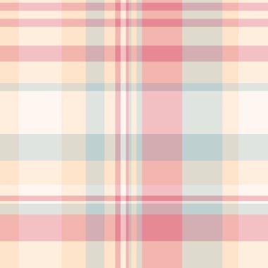 Arka plan tartan kumaşı, battaniye desenli ekose kumaş. Işık ve bisque renk paletinde yaşlı vektör tekstil denetimi.