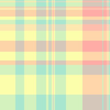 Çoklu tekstil kontrolü ekoseli, jpg tartan arkaplanı pürüzsüz. Işık ve turuncu renk paletinde uzun desenli vektör dokusu.