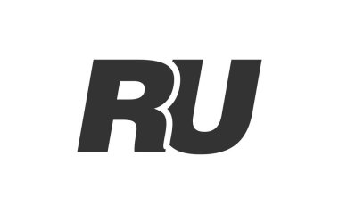 RU Tekno Düzenlenebilir Şirket Markası Yazı Tipi Logosu. Benzersiz tipografik fikirleri olan cesur, fütürist tasarım. Asgari Özel Tür ve Dinamik Harf Değişiklikleri Tanıtım, Baskı ve Kitap Başlıkları