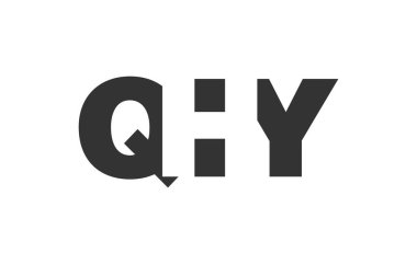 QHY logo tasarımı. Teknoloji girişimleri, danışmanlık, kurumsal markalaşma için Q H Y kalın yazı tipi. Yaratıcı şirket adı, manşet başlıkları tipografi kimliği, moda logoti tipi. Vektör illüstrasyonu.
