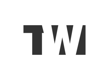 TWI logo tasarımı. Teknoloji girişimleri, danışmanlık, kurumsal markalaşma için ilk harf T W kalın yazı tipi. Yaratıcı şirket adı, manşet başlıkları tipografi kimliği, moda logoti tipi. Vektör illüstrasyonu.