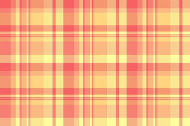 Minimalist vektör kumaşı pürüzsüz, jpg ekoseli tartan dokusu. Moda şablon kontrol arka plan tekstil sarı ve kırmızı renk paleti.