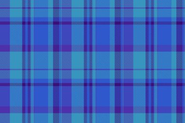 Büyük tekstil kumaş arka planı, renk vektör tartan kontrolü. Cyan ve mavi renk paletinde mikro ekoseli desensiz desen.