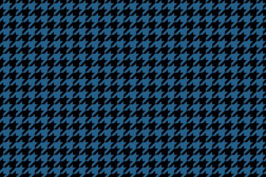 Zarif mavi ve siyah houndstooth deseni. Tekstil tasarımı, moda, web sitesi geçmişi ya da gelişmiş ve zamansız dokuya ihtiyaç duyan her proje için mükemmel..