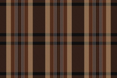 Renkli vektör tartan dokusu, klas arka plan ekose tekstili. Turuncu ve siyah renk paleti ile eski moda, pürüzsüz desenli kontrol kumaşı.
