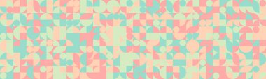 Soyut geometrik pastel desen. İnternet sitesi geçmişi, tekstil tasarımları ya da modern markalar için mükemmel. Bu oyuncu ama sofistike tasarım bir sakinlik ve yaratıcılık hissi uyandırıyor..