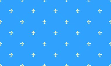 Canlı mavi bir arka planda zarif açık yeşil fleurdelis deseni. Web sitelerine, sunumlara ya da baskı tasarımlarına kraliyet sofistike bir dokunuş eklemek için mükemmel.