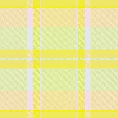 Sonbahar kumaş tartan vektörü, tekstil ekose dokusu. Döşemesiz arkaplan şablonu kontrolü sarı ve açık renk paletinde.