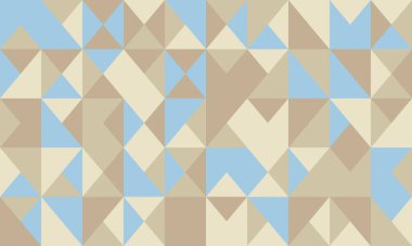 Soyut geometrik desen. Nötr bej ve açık mavi üçgenler arka planlar, web siteleri ve baskı tasarımları için ideal modern, pürüzsüz bir doku oluşturur..