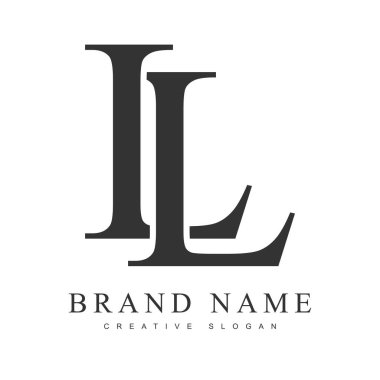 Moda logoti şablonu. Baş harf I ve ben klasik yazı tipi. Şirket adı ya da kimliği için yaratıcı logo. Vektör illüstrasyonu.