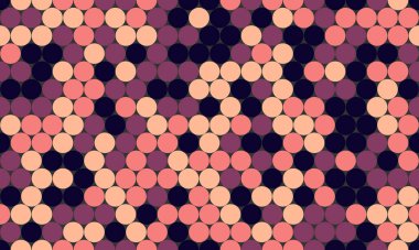 Üst üste binen dairelerin soyut geometrik desenleri. Sönük pembe, leylak rengi ve koyu mor renkler. Web sitesi tasarımı, markalaşması veya tekstil baskısı için desenli, görsel olarak bağlanan bir arkaplan oluşturur.