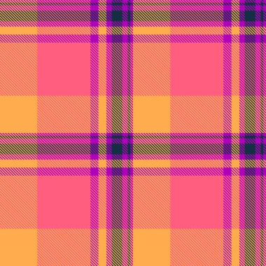 Az sayıda taşıyıcı kumaş, izolasyon ekoseli kontrol. Kırmızı ve turuncu renk paletinde yün deseni tartan arkaplan deseni.