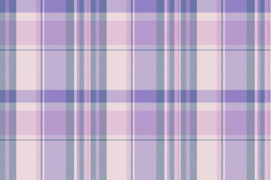 Sanat arkaplan dokusu kumaşı, bulanık desenli vektör tekstili. Beyaz ve çivit rengi palette ekoseli, ekoseli, dikişsiz bir çek..