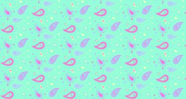 Çağdaş grafik, süsleme tişörtü. Boteh desenli girdap stili. Kraliyetin damaskesine kumaş süsü. Modern geleneğin doğu sayfası.