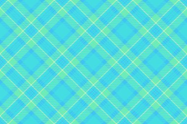 Canlı turkuaz ve nane yeşili ekose desenli. Arkaplan, tekstil tasarımı veya yaz temalı projeler için mükemmel.