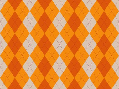 Sıcak turuncu ve bej tonlarda canlı baklava deseni. Sonbahar temaları, moda, tekstil veya web sitesi geçmişi için mükemmel.