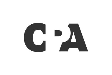 Muhasebeci logosu tasarımı. İlk harf C P. Teknoloji girişimleri, danışmanlık, kurumsal markalaşma için cesur bir yazı tipi. Yaratıcı şirket adı, manşet başlıkları tipografi kimliği, moda logoti tipi. Vektör illüstrasyonu.