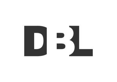 DBL logo tasarımı. İlk harf D B L kalın yazı tipi teknoloji girişimleri, danışmanlık, kurumsal markalaşma. Yaratıcı şirket adı, manşet başlıkları tipografi kimliği, moda logoti tipi. Vektör illüstrasyonu.