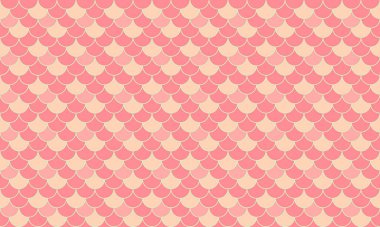 Zarif pembe ve şeftali rengi üst üste binen pullar. Kadınsı markalaşma, tekstil tasarımı ya da tuhaf arka planlar için mükemmel..