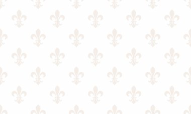 Beyaz arka planda ince fleurdelis desenleri. Düğün davetiyeleri, lüks markalaşma ya da herhangi bir tasarıma biraz incelik katmak için mükemmel..