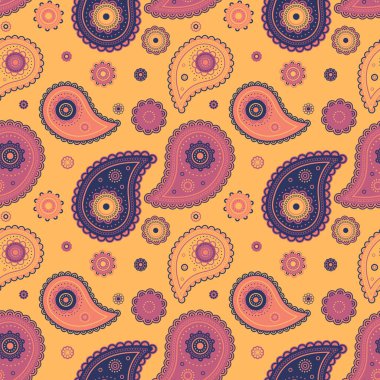 Paisley canlılığı bir girdap çizimi. Klasik kumaşların doğulu madalyonu. Yaz tekerrür ederken soyut Hintli. Klasik 2025, nokta etnik..