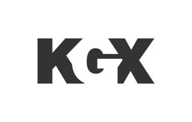 KGX logo tasarımı. İlk harf K G X kalın yazı tipi teknoloji girişimleri, danışmanlık, kurumsal markalaşma. Yaratıcı şirket adı, manşet başlıkları tipografi kimliği, moda logoti tipi. Vektör illüstrasyonu.